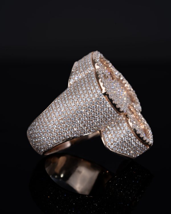 Cross Ring 9kt Rose Gold 6.06ct - Image 2