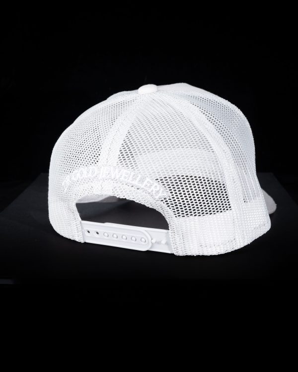 DGJ Hat White & White Logo - Image 3