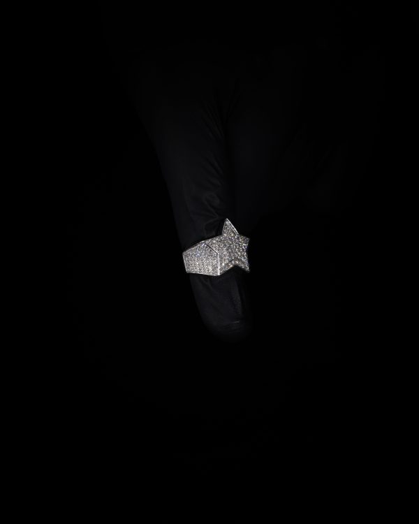 Large Star Ring 9kt White Gold 1.54ct VS Diamonds G-H Colour - Image 7